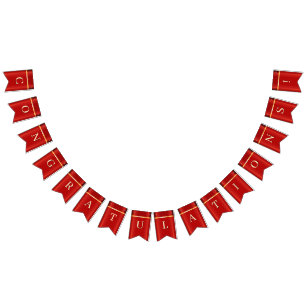 Bandeirinha Sinalizador Simples de Bunting Vermelho