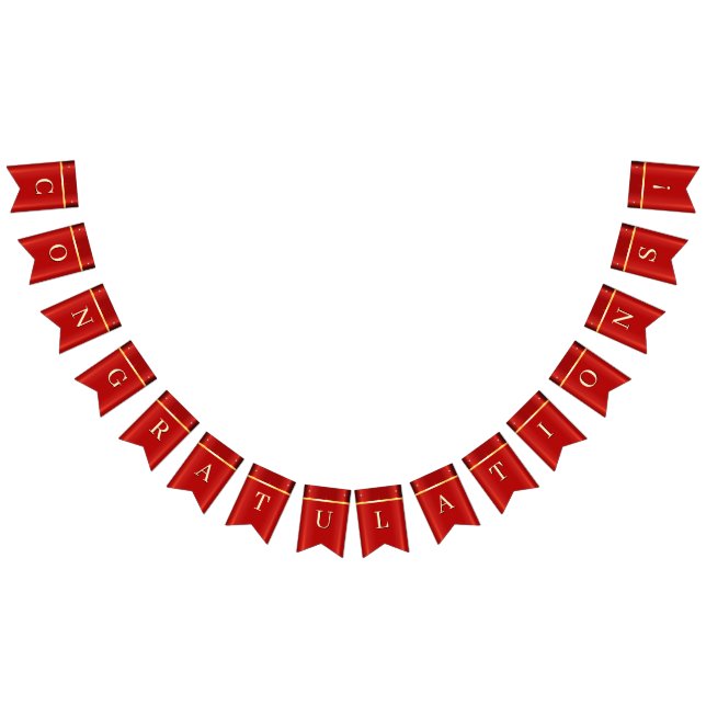 Bandeirinha Sinalizador Simples de Bunting Vermelho (Todos)
