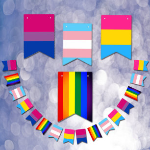 Bandeirinha Sinalizadores bissexuais, transexuais, pansexuais
