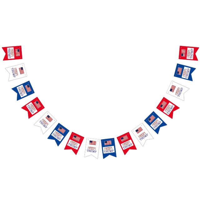 Bandeirinha Sinalizadores de Banner da Primeira Trump na Améri (Todos)