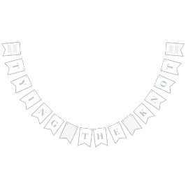 Bandeirinha Sinalizadores de Banner de Nó Ilustrado - Azul