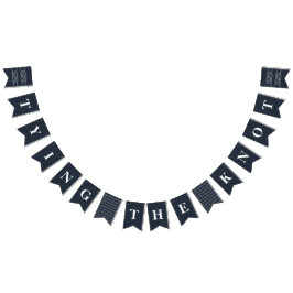 Bandeirinha Sinalizadores de Banner de Nó Ilustrado - Marinho