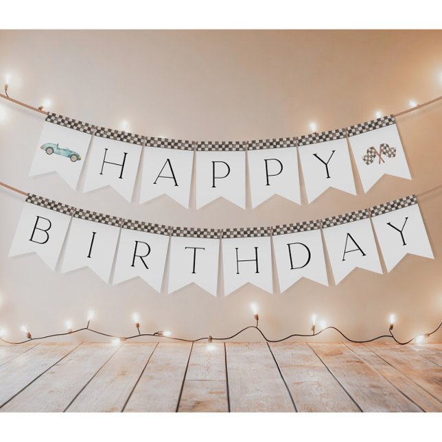 Bandeirinha Sinalizadores de Bunting do Carro Azul (Criador carregado)