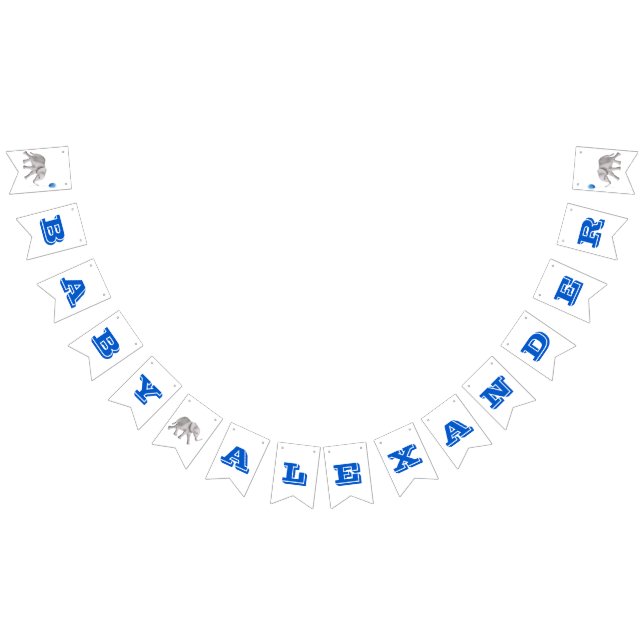 Bandeirinha Sinalizadores de Bunting do Chá de fraldas Elefant (Todos)