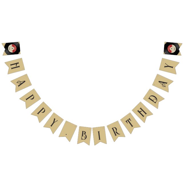 Bandeirinha Sinalizadores de Bunting do Registro de Vinilo Ret (Todos)