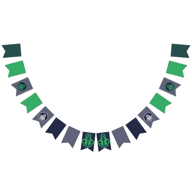 Bandeirinha Sinalizadores de marinho e de Bunting Náutico Verd (Todos)