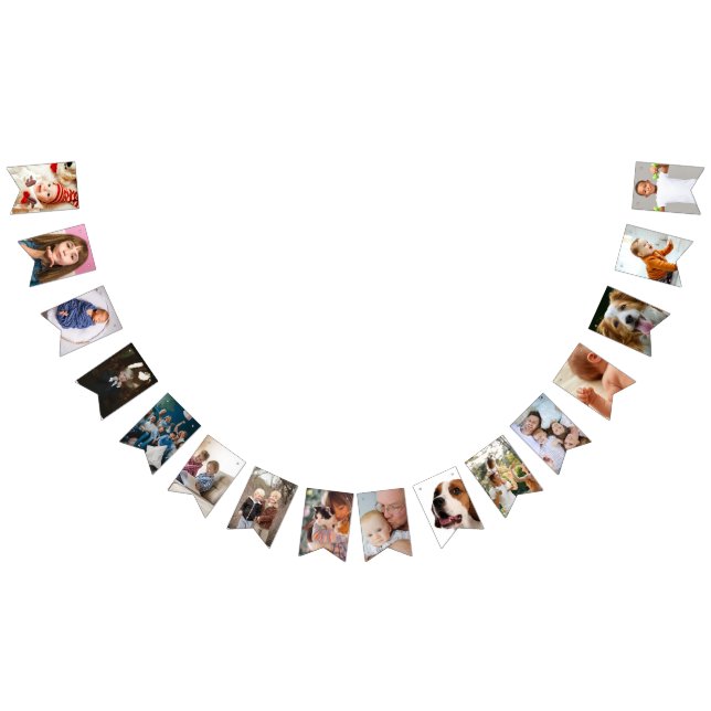 Bandeirinha Sinalizadores Personalizados de Bunting de Fotogra (Todos)