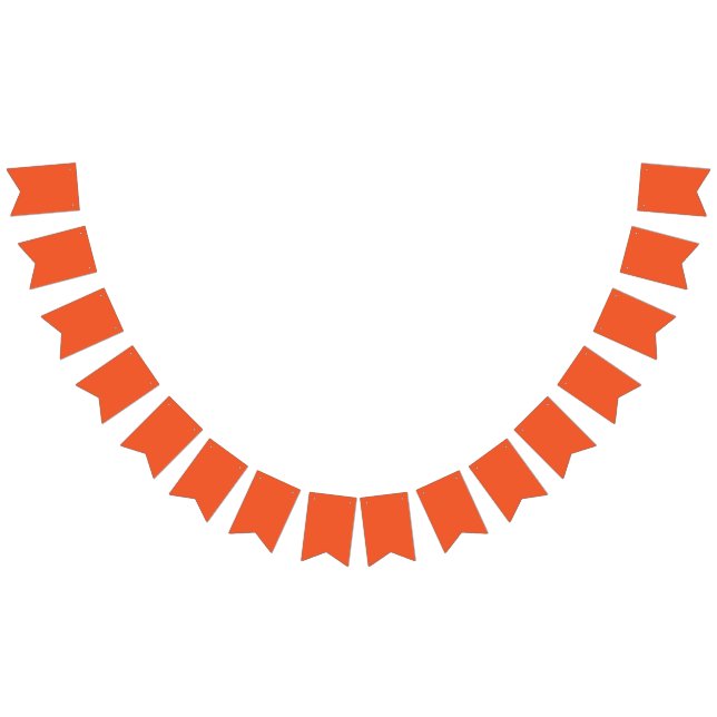 Bandeirinha Solid Vibrant Orange Background | Bold Warm Design (Todos)