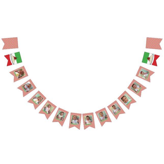 Bandeirinha Spaghetti & Meatball Monthly Milestone Banner (Todos)