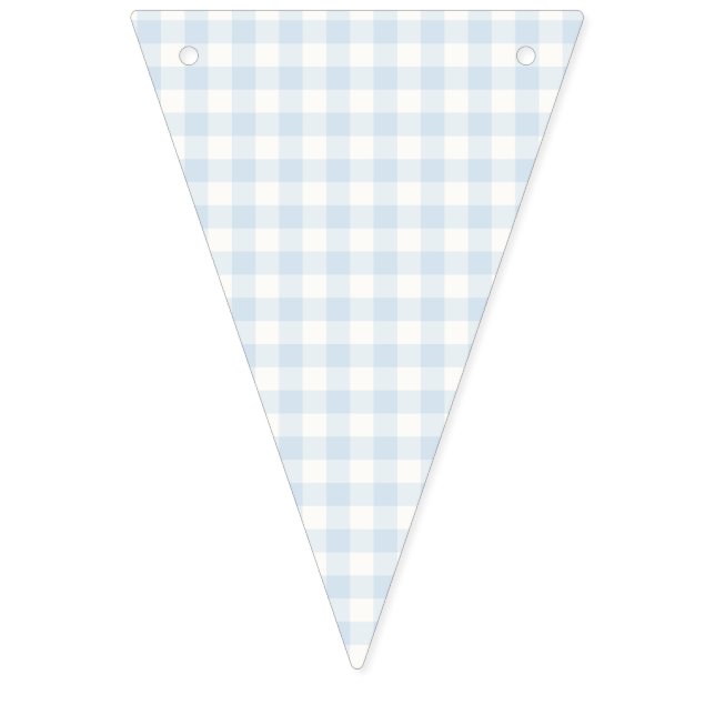 Bandeirinha Spring Classic Gingham | Azul Pó (Primeira Bandeira)