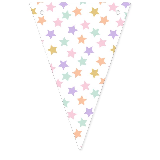 Bandeirinha Star Confetti (Pastel) (Primeira Bandeira)
