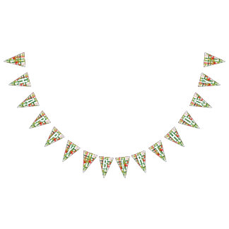 Bandeirinha Strawberry Floral Happy Birthday bunbanner