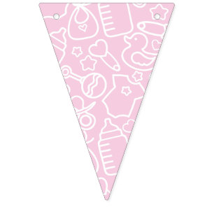 Bandeirinha Suaves borrifadas cor-de-rosa