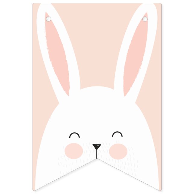 Bandeirinha  Super Kawaii Cute Easter Bunny. (Primeira Bandeira)