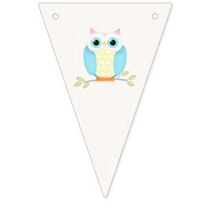 Bandeirinha Sweet Owl Birthday