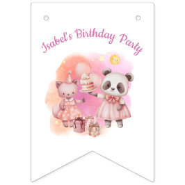 Bandeirinha Sweet Pastel Animal Birthday