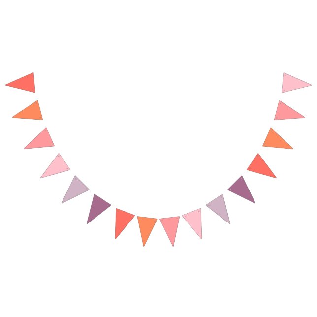 Bandeirinha Tema Gradiente de Pôr do Sol Estandarte Triangular (Todos)