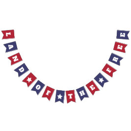 Bandeirinha Terra do Hino Nacional Livre - 4 de julho