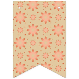 Bandeirinha Terracota laranja e bege areia margarida delicada