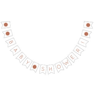 Bandeirinha Terracotta Boho Sun Chá de fraldas Bunting Flags