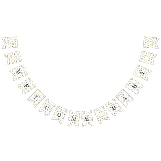 Bandeirinha Teste padrão bonito do chá de fraldas (Todos)