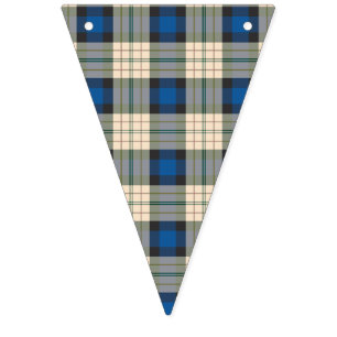 Bandeirinha Teste padrão das xadrezes de Tartan - bege azul