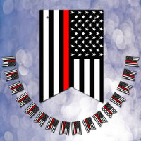 Thin Red Line American Flag, bombeiro oficial / EU