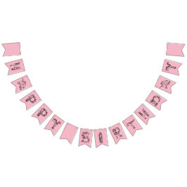 Bandeirinha Tipografia mágica bonito do unicórnio do feliz