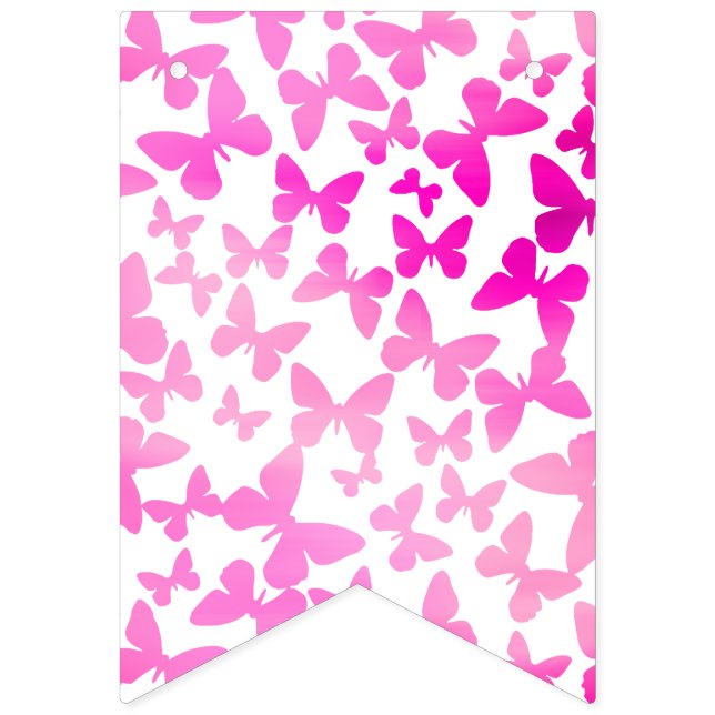 Bandeirinha Toques de borboleta (Rosa) (Primeira Bandeira)