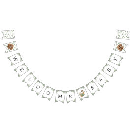 Bandeirinha Toy Poodle Greenery Chá de fraldas