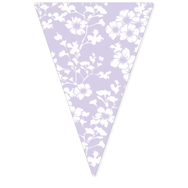 Bandeirinha Trellis Floral - Lavanda Empoeirada (Primeira Bandeira)