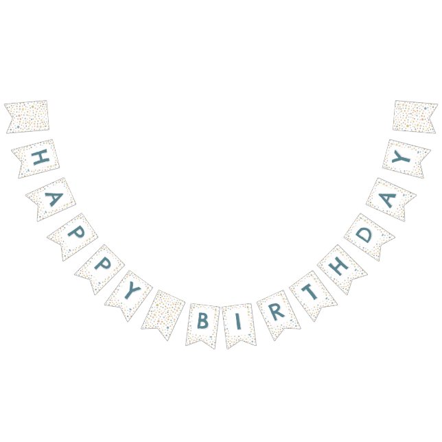 Bandeirinha Trey Confetti Watercolor Pontos de Bunting Flag (Todos)