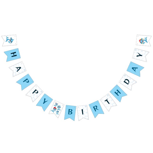 Bandeirinha Tubarões de aniversário (Todos)