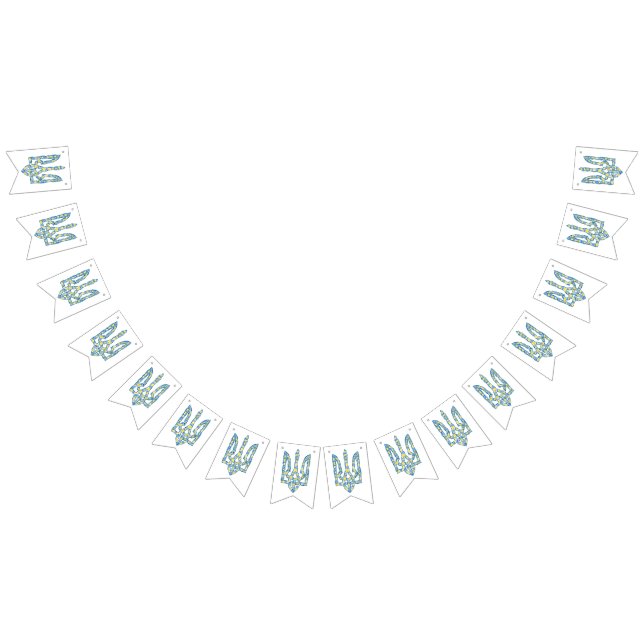 Bandeirinha Ukrainian national emblem trident tryzub ethnical (Todos)