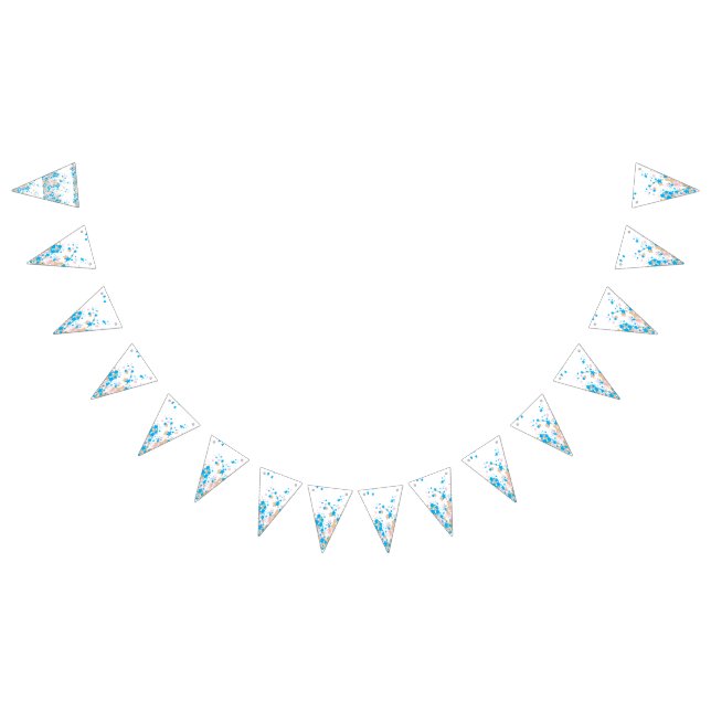 Bandeirinha Um arranjo encantador de flores azuis e rosa (Todos)