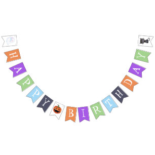 Bandeirinha Um Chá de fraldas de Boo Halloween