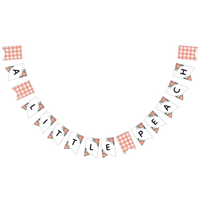 Bandeirinha Um Chá de fraldas De Pêssego (Todos)