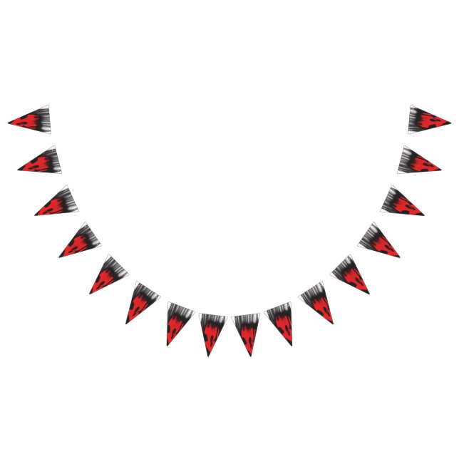 Bandeirinha Um design gráfico vermelho apresentando formas geo (Todos)