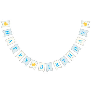 Bandeirinha Um Feliz Aniversário de Rapazes Sortudos