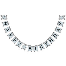 Bandeirinha Um Feliz Cara Azul Feliz Aniversário