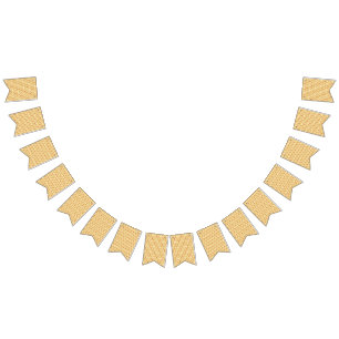 Bandeirinha um fundo amarelo e branco com um traço