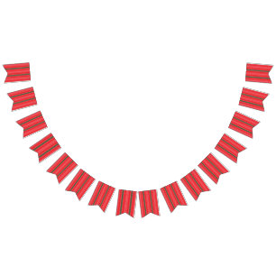 Bandeirinha um fundo listrado vermelho e verde