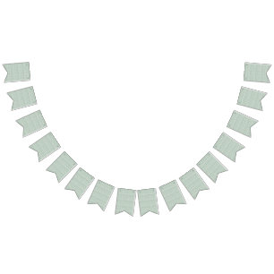 Bandeirinha um fundo verde e branco com folhas pequenas