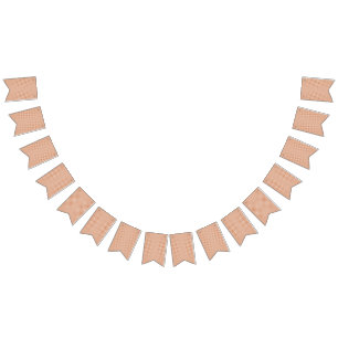 Bandeirinha um padrão geométrico em laranja e branco