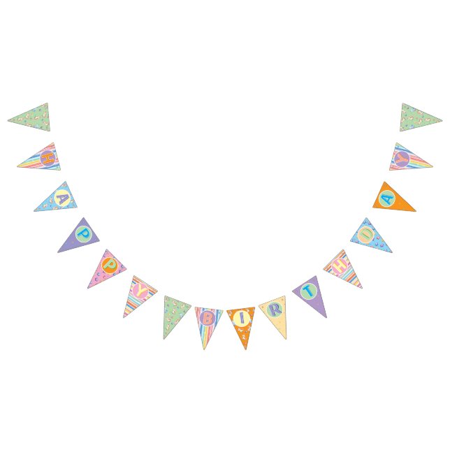 Bandeirinha Unicorn Happy Birthday Banner (Todos)