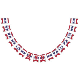 Bandeirinha USA 250th 1776-2026 Patriotic Red White and Blue