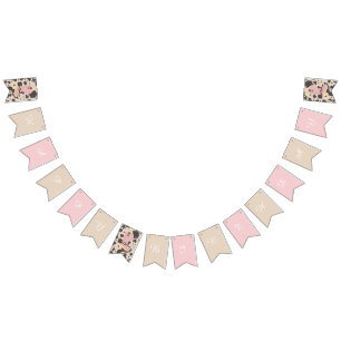 Bandeirinha Vaqueira Vaca Rosa Terra Queimada Feliz Aniversári