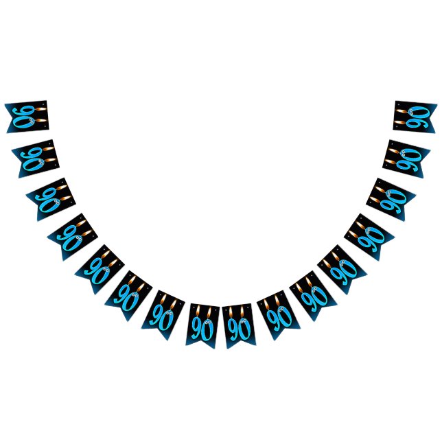 Bandeirinha Velas de 90 de aniversário com globos oculares (Todos)