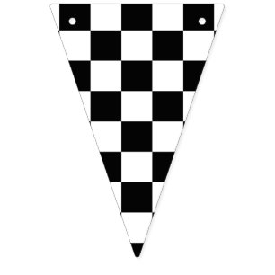 Bandeirinha Verificado em preto-e-branco