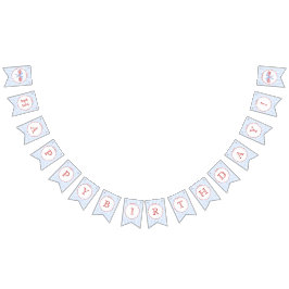 Bandeirinha Vermelho Branco E Azul Aniversário 4 de Julho